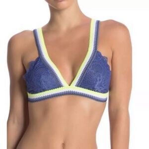Free People Mika Colorblock Lace Bralette Bra S